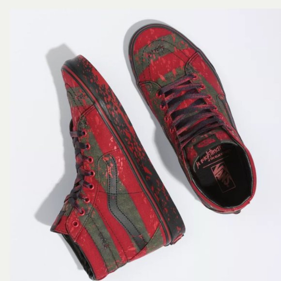 VANS x Nightmare on Elmstreet Sk8-Hi Horror Freddy Krueger Edition Sneakers - Picture 6 of 7